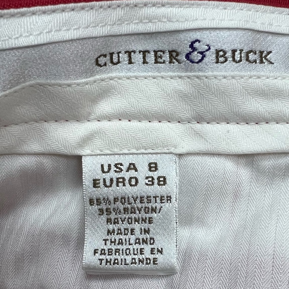 Cutter & Buck Women Bermuda Pleated High Rise Red Dress Shorts Size 8 - Picture 10 of 10